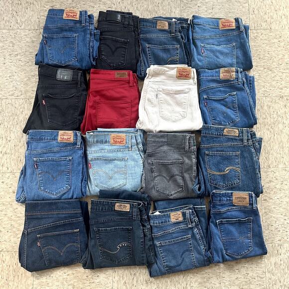 Wholesale Levi's Women's Jeans - All Sizes - All Washes - Lot of 10 - Grade A/B - Picture 1 of 3